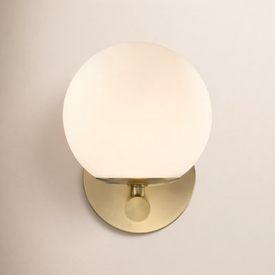 Chopin Single Light Glass Dimmable Armed Sconce