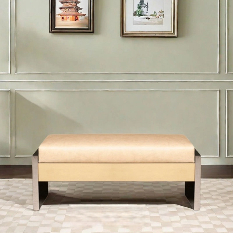 Banc simple pour vêtements, H 17,72 po x l 47,24 po x P 17,72 po