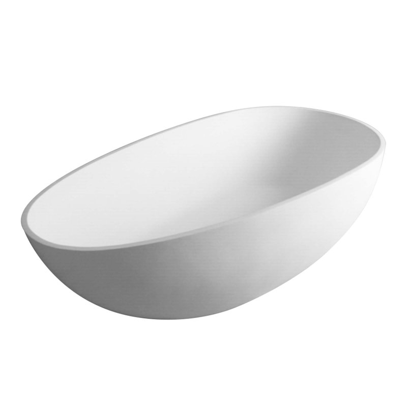 59" Small Size Artificial Stone Solid Surface Freestanding Bathtub