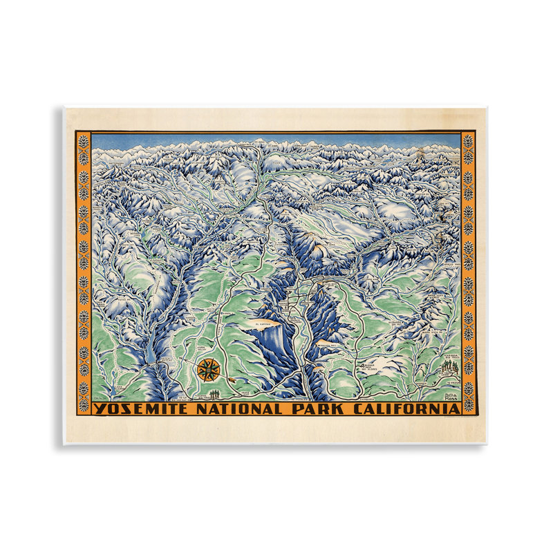 Art mural rétro sur plaque Yosemite par Stellar Design Studio