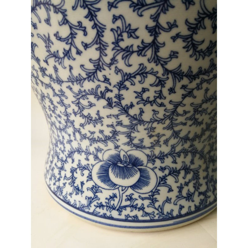 Handmade Ginger Jar, 20.1" H x 10.6" W x 10.6" D