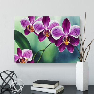 Luscious Orchid Flowers - Wrapped Canvas