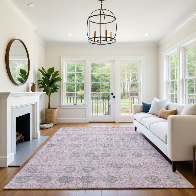 Premium Machine Washable Xamiera AMF1855 Geometric Rug, Rectangle 2'6" x 3'10"