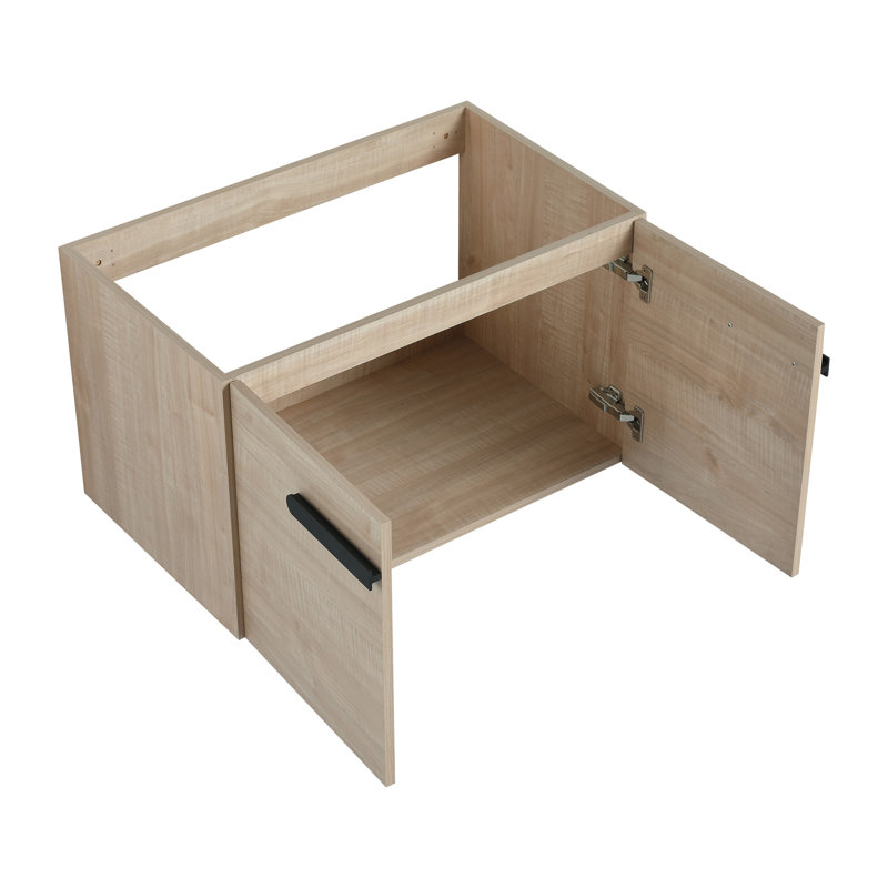 Armoire de salle de bain 30 po avec lavabo, portes à fermeture douce, fixation flottante, pour petite salle de bain