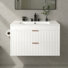 Meuble-lavabo flottant à DEL 30 po avec lavabo, tiroirs à fermeture en douceur et porte-serviettes