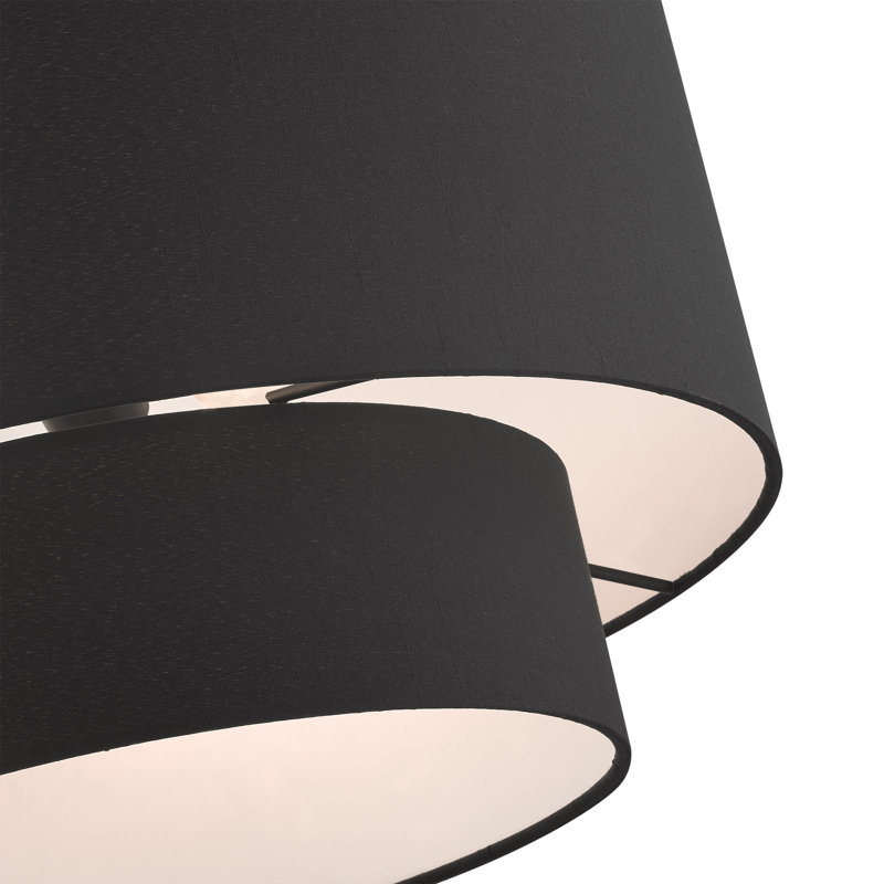 Lustre tambour 3 lumières Cruce, Noir