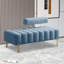 Banc rembourré de 53 po avec dossier réglable et pieds en métal Sherpa-1399200087