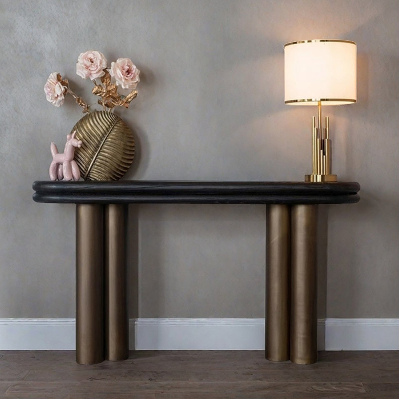 Table d'entrée de style chinois, H 33,5 po x l 63 po x P 13,8 po