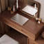 Bureau de coiffeuse moderne en bois massif avec miroir lumineux et 8 tiroirs