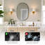 Miroir de salle de bain 24 po x 36 po avec cadre ovale et miroir mural en aluminium pour salle de bain-229688277