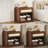 26" W Rattan Nightstand With Wireless Charging
