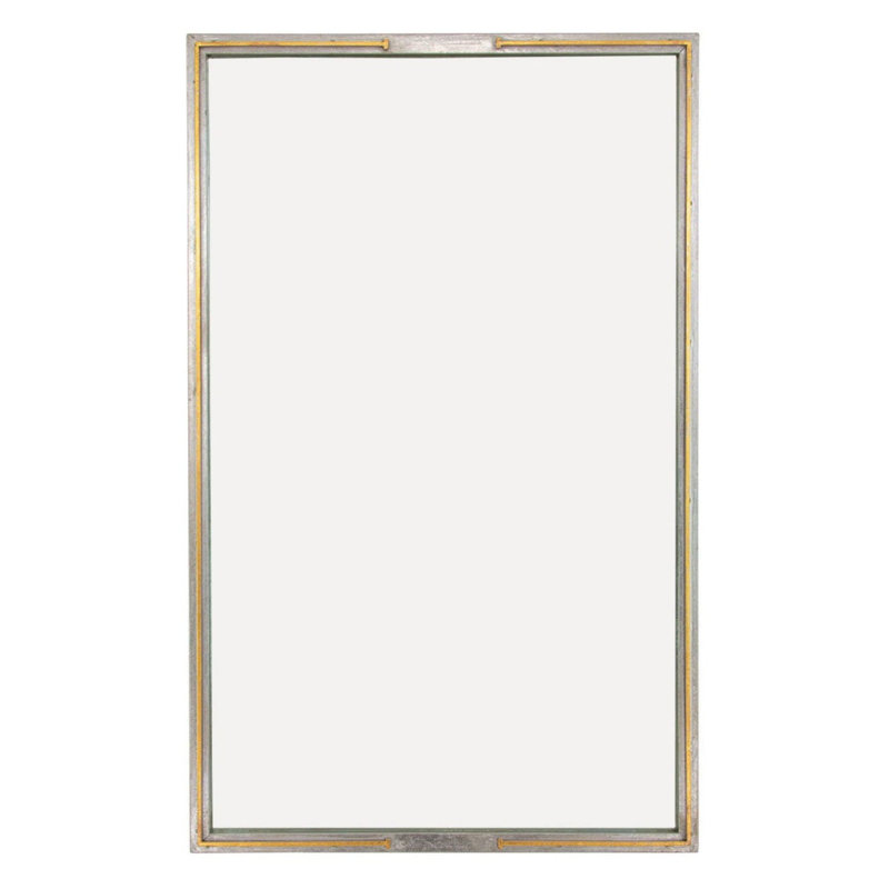 Tiffany Flat Metal Wall Mirror, Silver Leaf/Gold Leaf