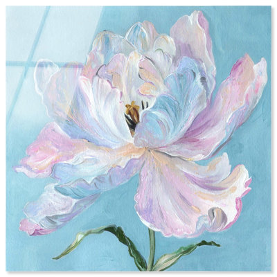 Doll Memories - Tender Peony Acrylic Print Bedroom Wall Decor by Art Remedy, Ready to Hang, 20 x 20