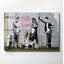 Superbe peinture en verre trempé Banksy de 17,7 po x 25,6 po | 100% verre trempé, épaisseur: 0,16 pouce | Parfait pour la décoration intérieure moderne, œuvre d'art unique, idéal pour les salons et les bureaux-1348635884