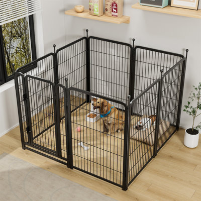 Parc pour chien avec 8 panneaux et enclos pour chiots pour chien