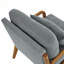 Chaise longue en bois avec revêtement Nubby-132005855