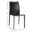 Ensemble de 2 chaises d'appoint rembourrées Elegant Korbin - Chaise de salle à manger ou de bureau noire de style européen moderne-1041234241