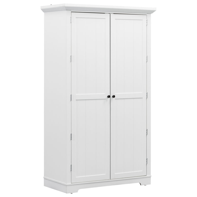 Garde-manger de style Shaker de 42 po x 20 po x 72 po avec tiroirs, Blanc