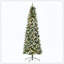 Arbre de Noël artificiel pré-éclairé enneigé avec branches réalistes, 350 lumières DEL, pommes de pin, baies rouges et 1075 pointes