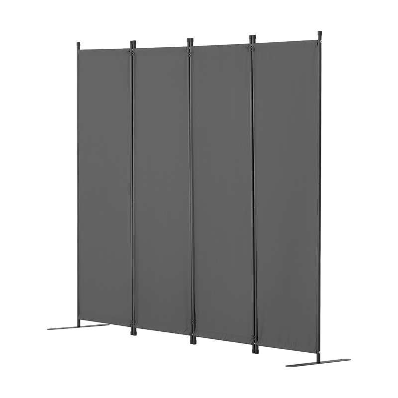 Paravent de 88 pouces à 4 panneaux avec base en métal - Paravent autoportant pour chambre à coucher et bureau