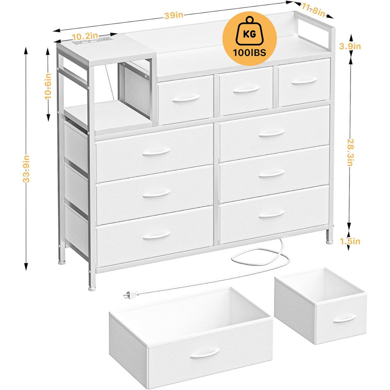 Anastasya Accent Cabinet, White