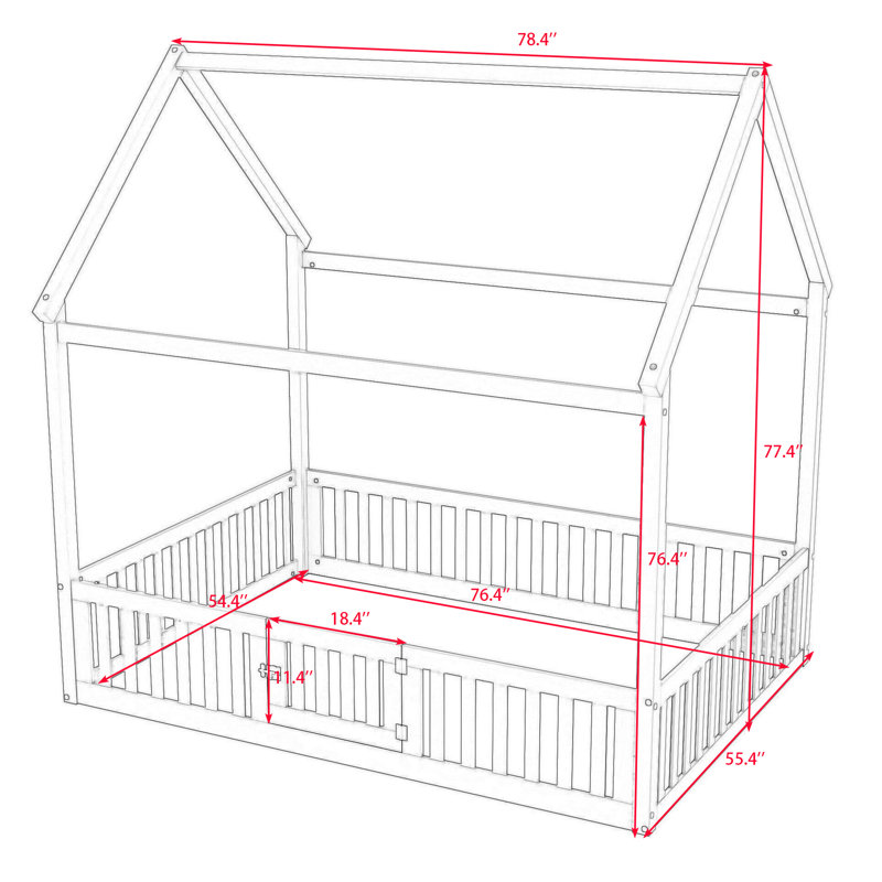 Kids Full Daybed, White