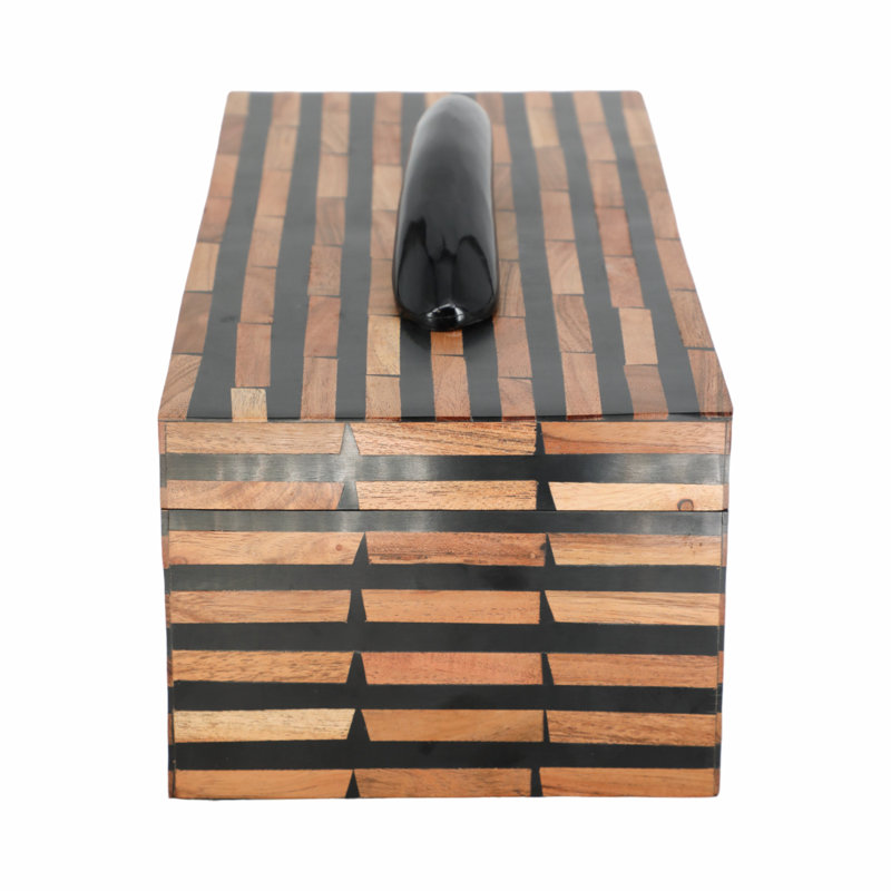 Boîte décorative à motif de brique avec couvercle pour la décoration intérieure