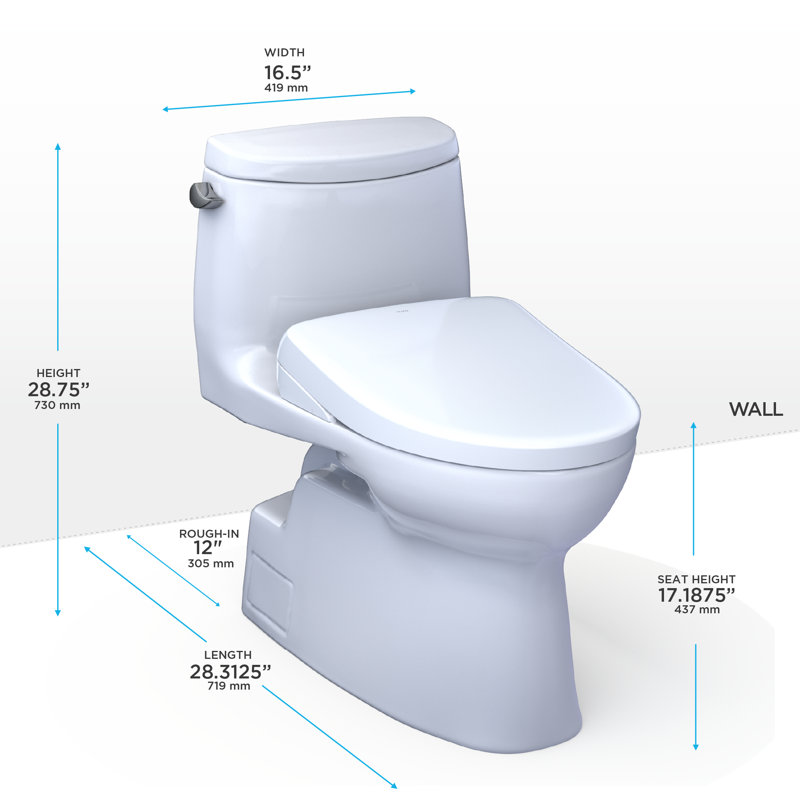 Carlyle® II 1.28 GPF S7A Elongated Floor Mounted One-Piece Toilet (Seat Included)
