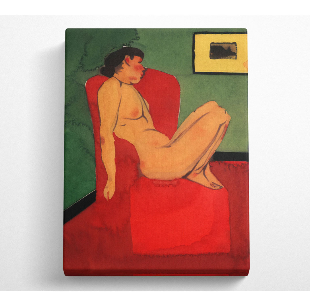 Felix Vallotton Nude In A Red Armchair - Kunstdrucke auf Leinwand