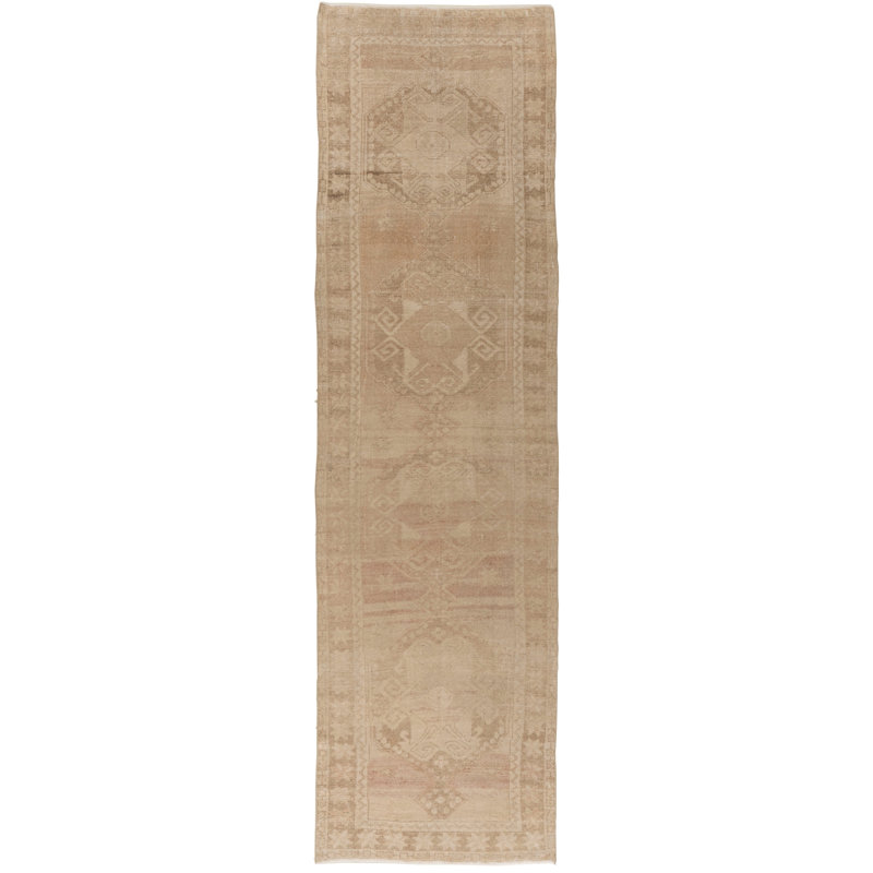 One-of-a-Kind Runner 3'7" X 12'9" Hand Knotted Area Rug