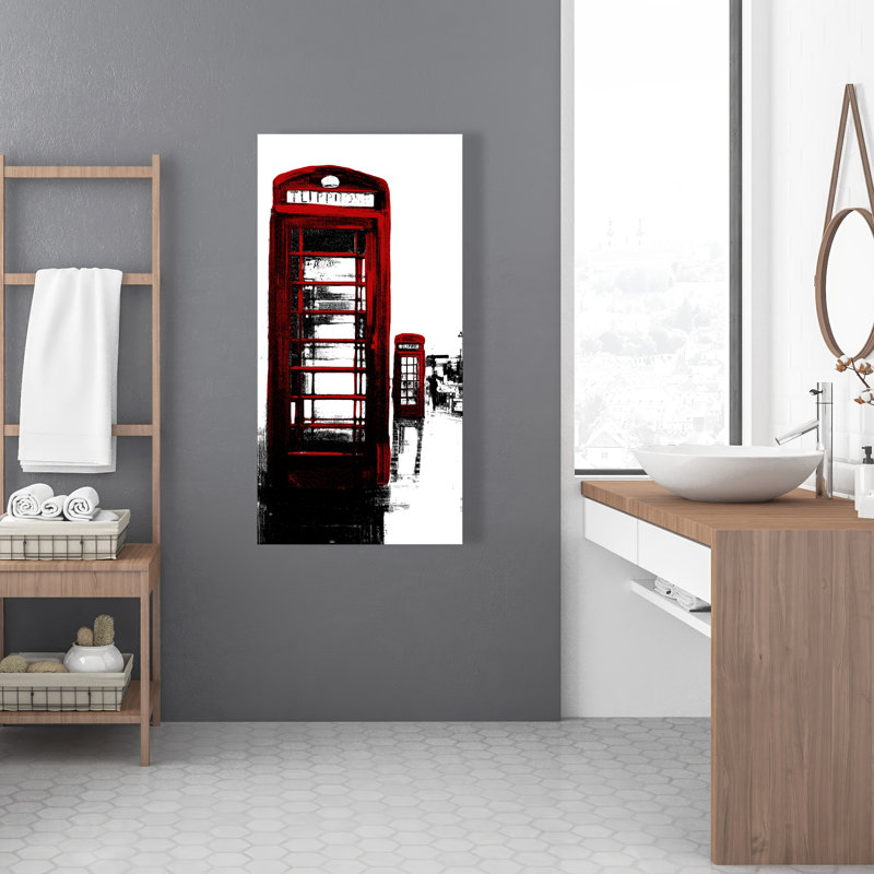 Cabine téléphonique et toile Big Ben - London Home Decor Art, H 48 po x l 24 po