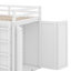 Lit mezzanine avec tiroirs, bureau et garde-robe-106491190