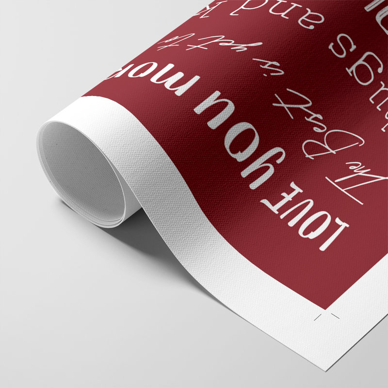 «Love You More», impression sur toile seulement - non encadrée, H 36 po x l 24 po