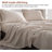 Linen Cotton Flat Sheet(Khaki,Cal King)-127119695-127119702