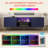 Unique Herringbone Design Multifunctional TV Stand With LED Light-90317974