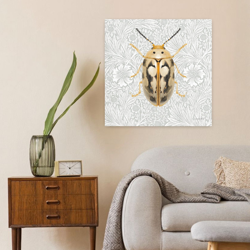 Beetles and Butterflies III, art de coccinelle, H 24 po x l 24 po
