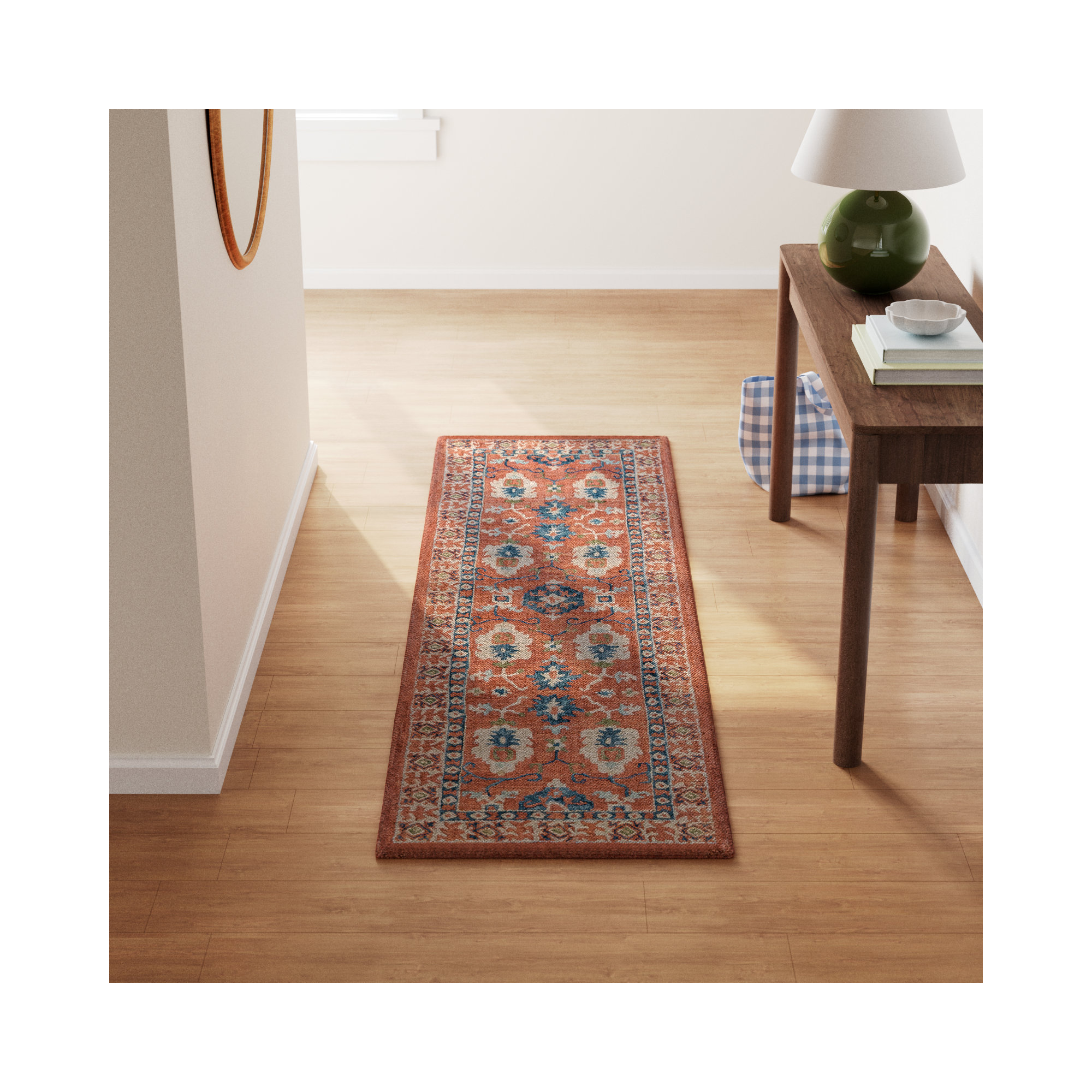 Adrien Handmade Wool Rug, Runner 2'3" x 8'