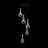 5 - Light Cluster Teardrop Glass Pendant Light for Stairwell