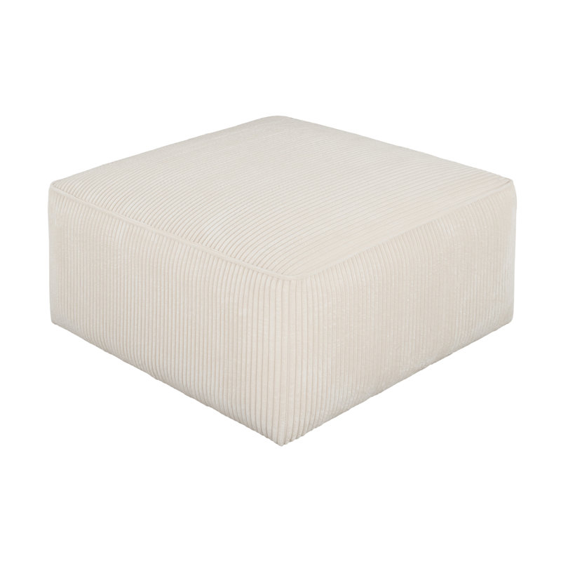 Repose-pieds carré rembourré (y compris le repose-pieds), Beige