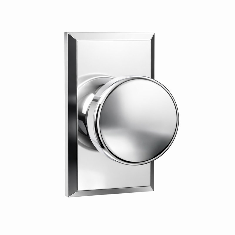 Fausse poignée Bravura 936-G1 sur rosette rectangulaire biseautée en chrome brillant Nashville, Rectangle, Chrome poli