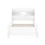 Lit plateforme simple blanc avec rangement à DEL, tête de lit et garde-corps intégrés - Répondez à vos besoins de confort-1128925721-1128925720