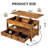 Eoghan Lift Top Coffee Table with Storage, LED Square Coffee Table with Drawers & Hidden Compartment, Modern Coffee Table for Living Room with Adjustable Height-331283625