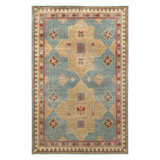 Distressed Homage Hand Knotted Wool Geometric Area Rug