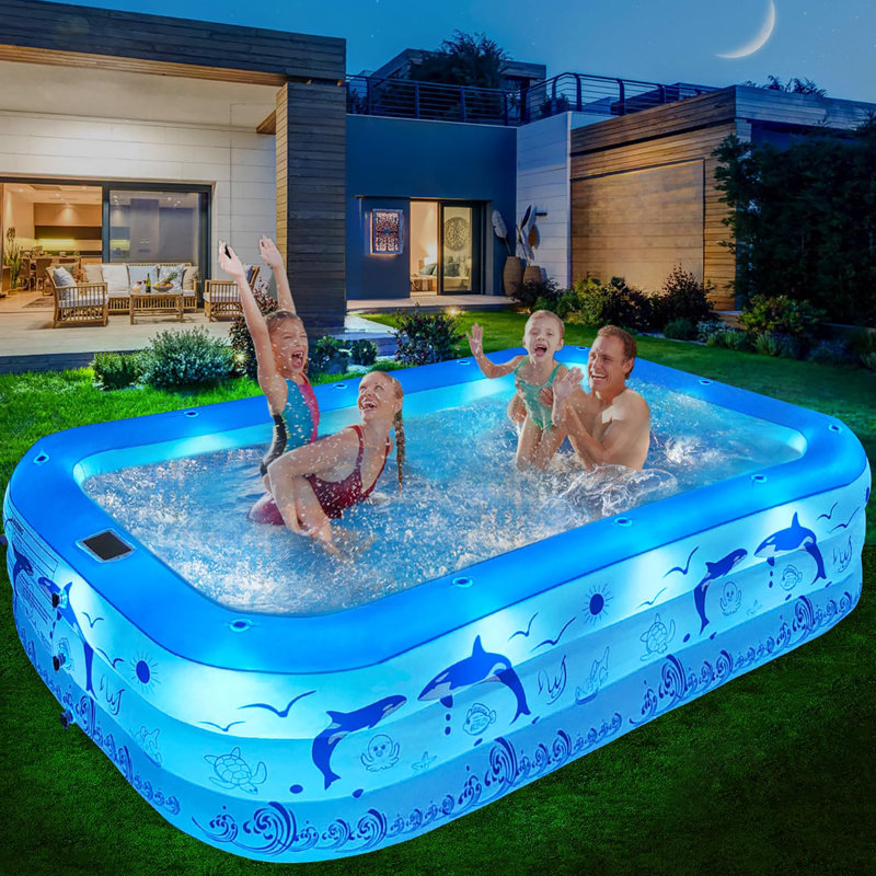 100"x63"x20"Oversized Thickened Pool, Blue