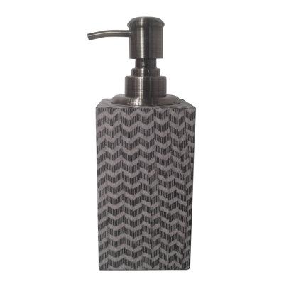 Gray Chevron Soap Dispenser