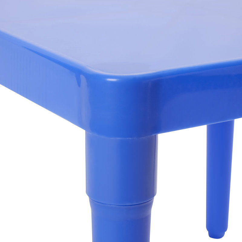 Kids 5 Piece and Chair Set, Blue/Green/Yellow/Red