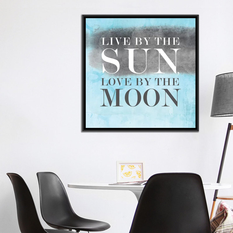 « live bg ii », art textuel sur toile, H 18 po x l 18 po x P 1,5 po, Toile avec cadre noir, Pas de tapis