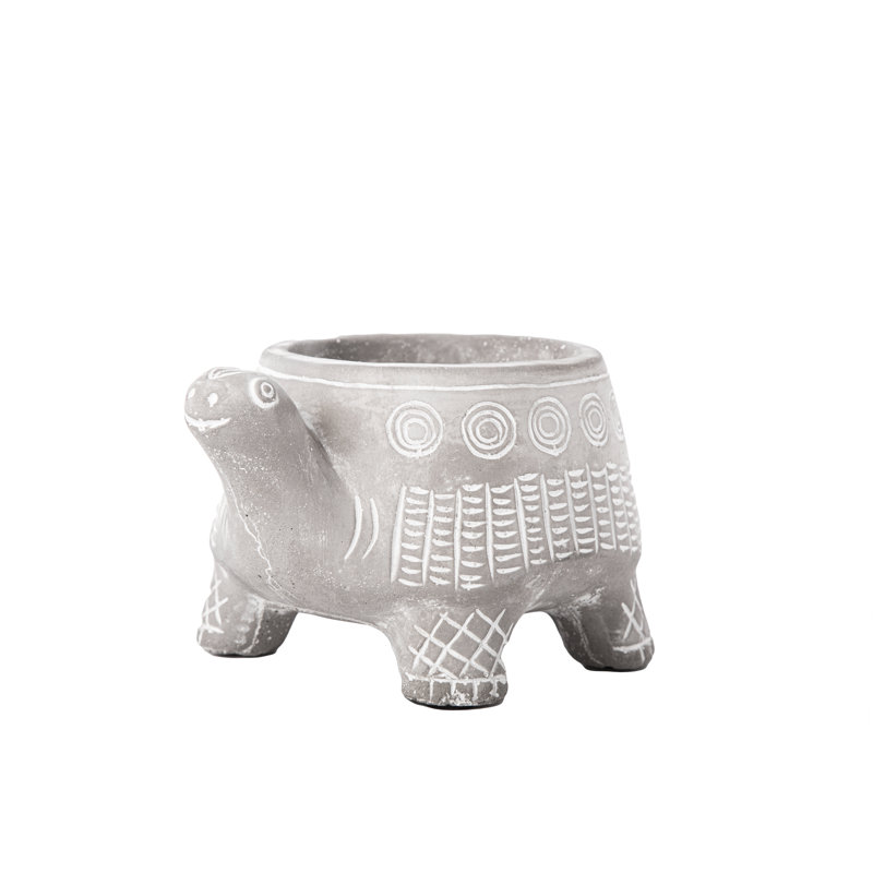 Pot à fleurs en terre cuite Tiyren, H 3,5 po x l 4,75 po x P 6,25 po