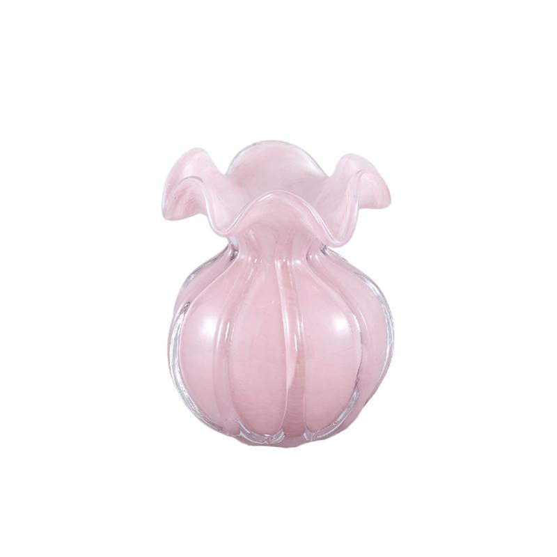 Chamere Glass Table Vase, 14cm H x 11cm W x 11cm D, White