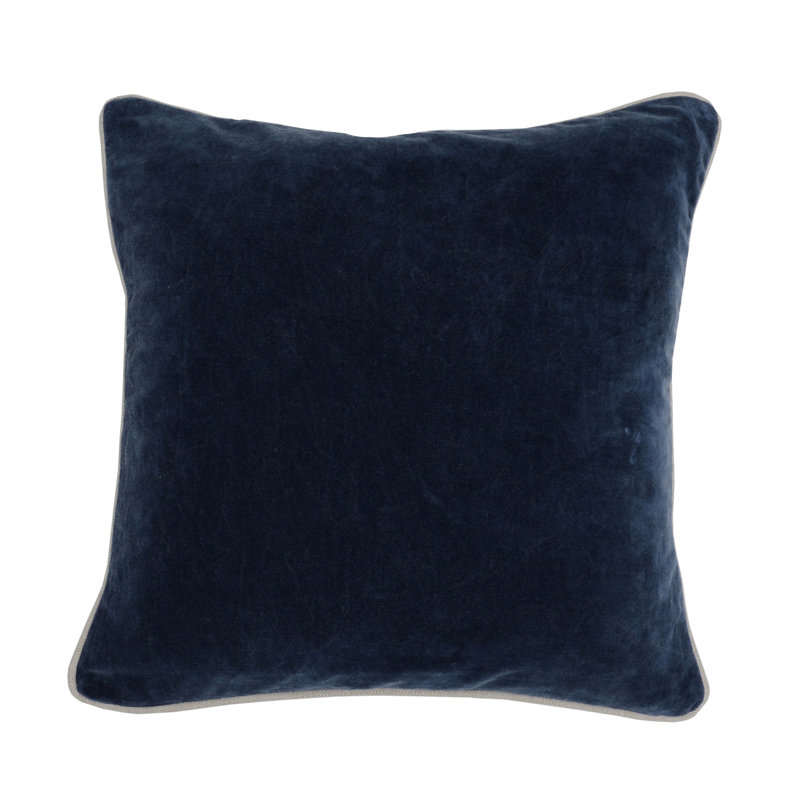 Housse et insert en velours Goodall, Carré 18 po, Marine